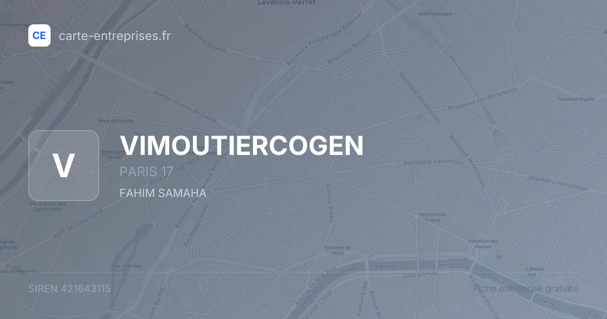 VIMOUTIERCOGEN — 421643115 — fiche entreprise
