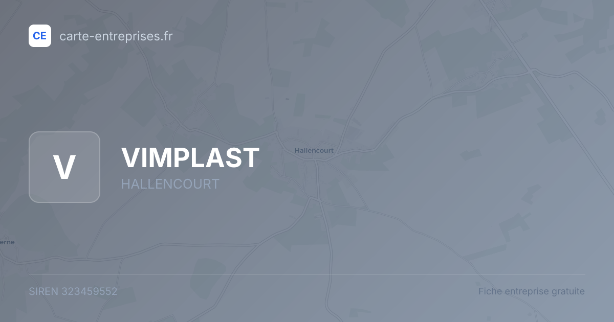 VIMPLAST — 323459552 — fiche entreprise
