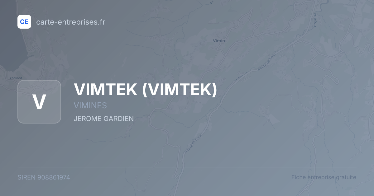 VIMTEK — 908861974 — fiche entreprise