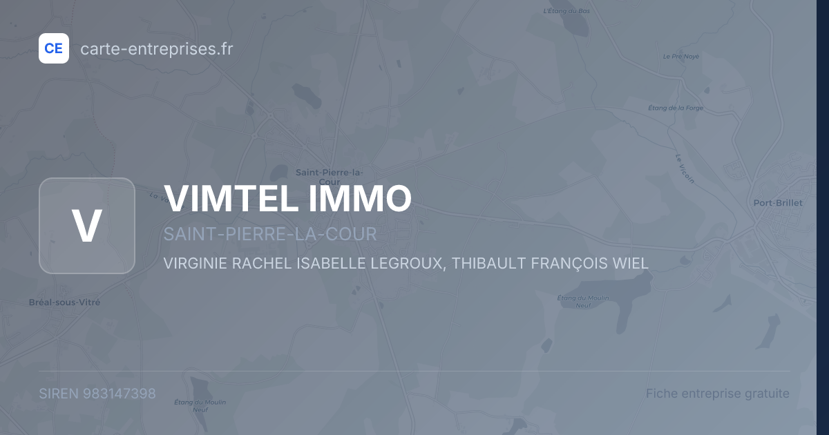 VIMTEL IMMO — 983147398 — fiche entreprise