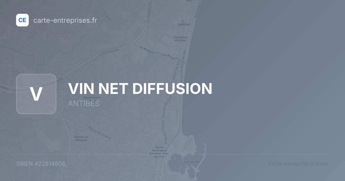 VIN NET DIFFUSION — 422814806 — fiche entreprise