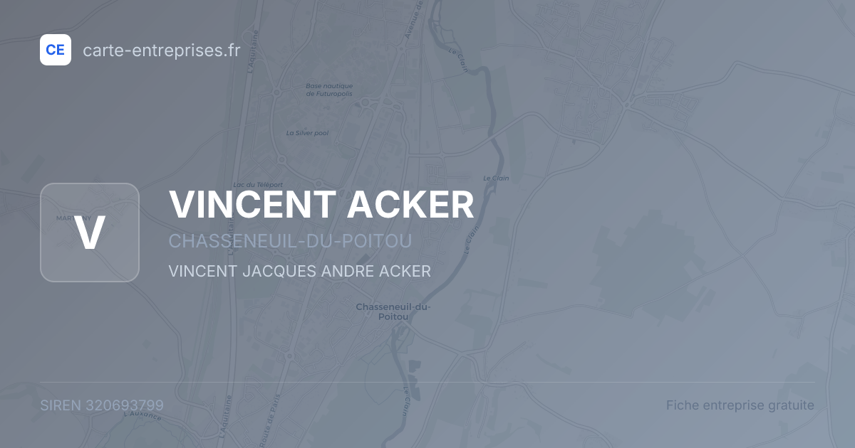 VINCENT ACKER — 320693799 — fiche entreprise