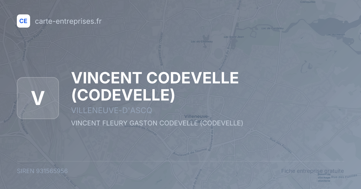 VINCENT CODEVELLE (CODEVELLE) — 931565956 — fiche entreprise