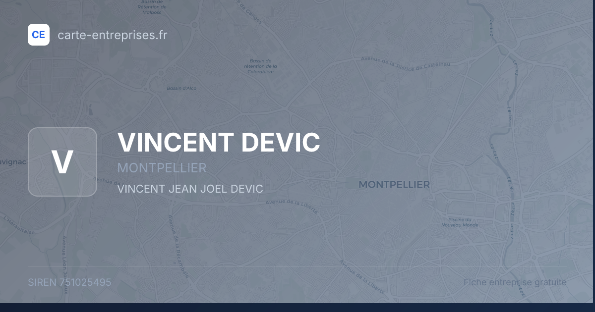 VINCENT DEVIC — 751025495 — fiche entreprise