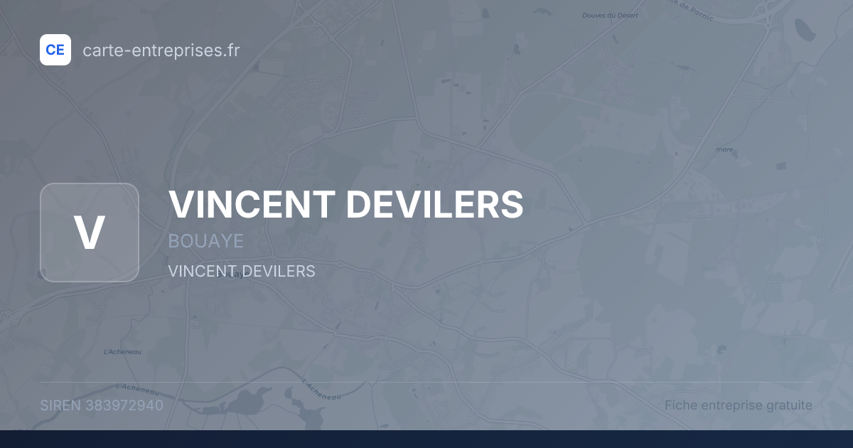 VINCENT DEVILERS — 383972940 — fiche entreprise