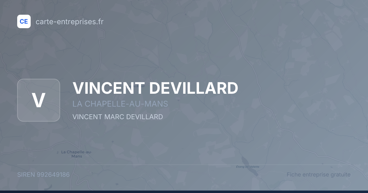 VINCENT DEVILLARD — 992649186 — fiche entreprise