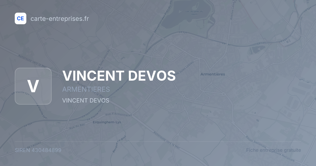 VINCENT DEVOS — 430484899 — fiche entreprise