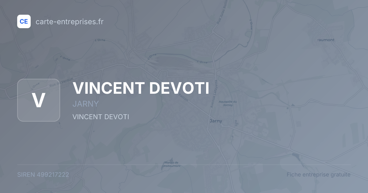 VINCENT DEVOTI — 499217222 — fiche entreprise