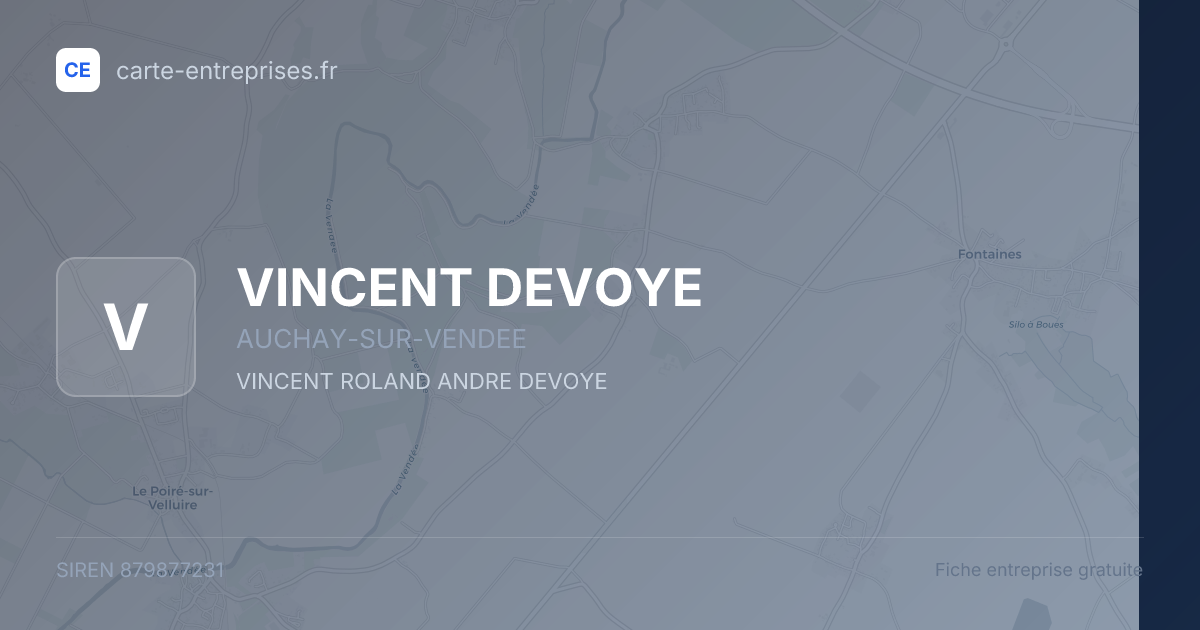 VINCENT DEVOYE — 879877231 — fiche entreprise