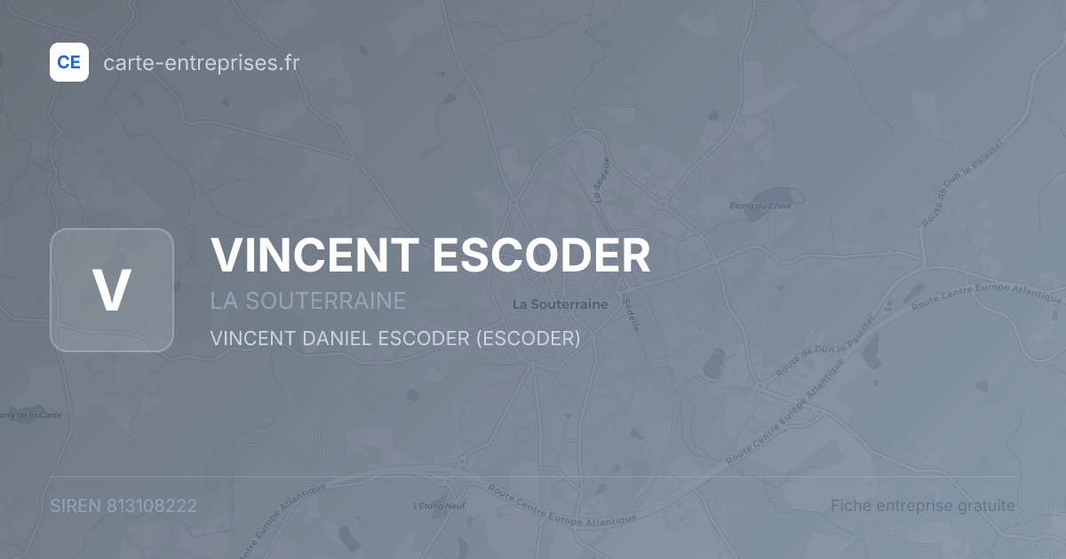 VINCENT ESCODER — 813108222 — fiche entreprise