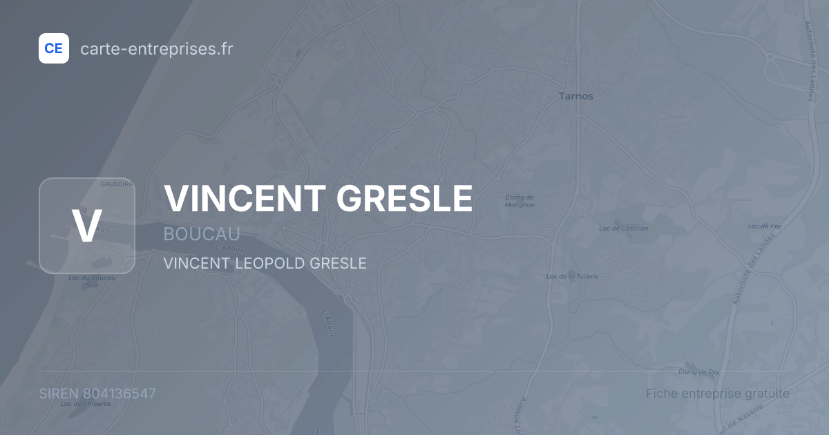 VINCENT GRESLE — 804136547 — fiche entreprise