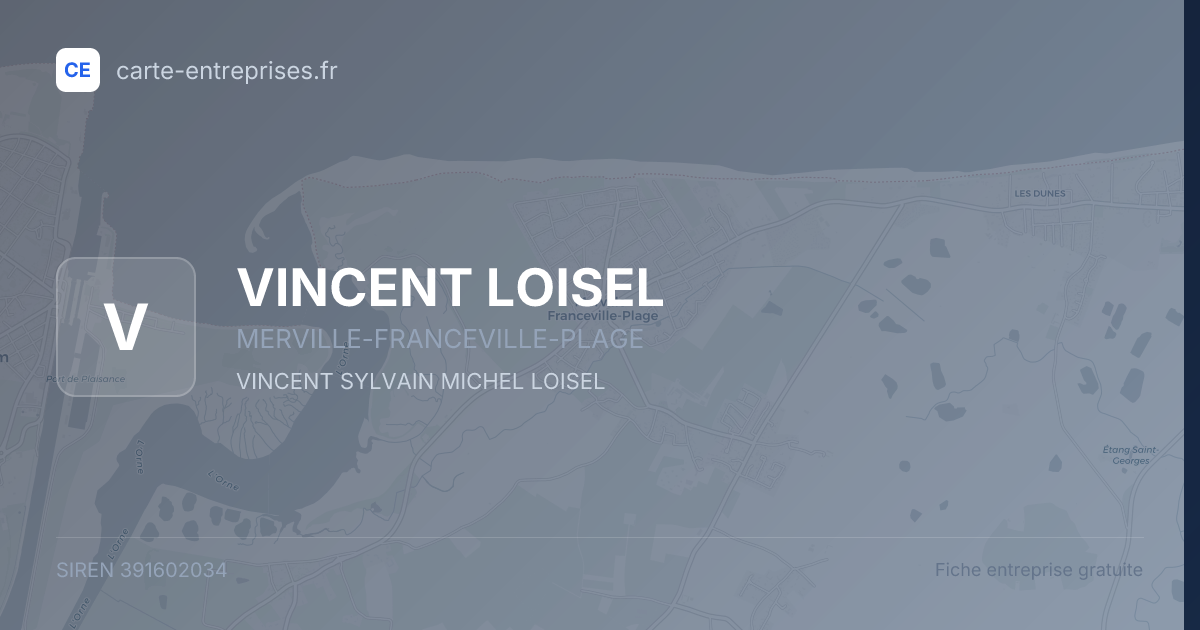VINCENT LOISEL — 391602034 — fiche entreprise