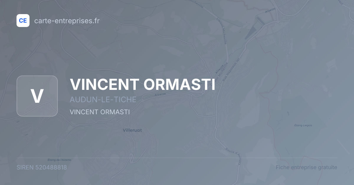 VINCENT ORMASTI — 520488818 — fiche entreprise