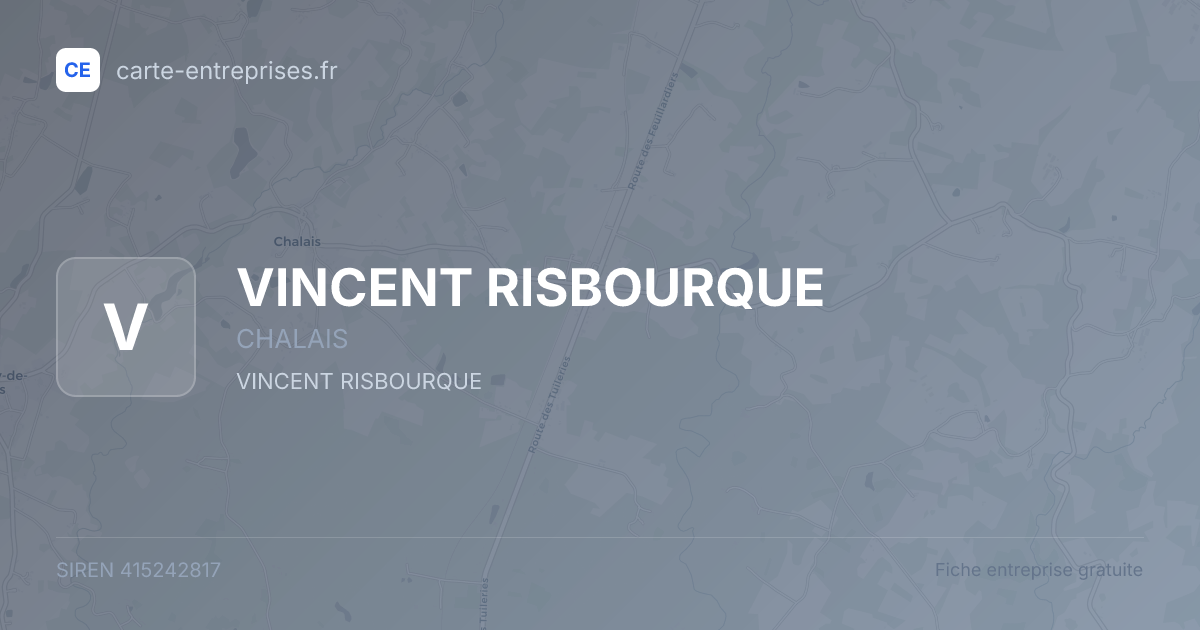 VINCENT RISBOURQUE — 415242817 — fiche entreprise