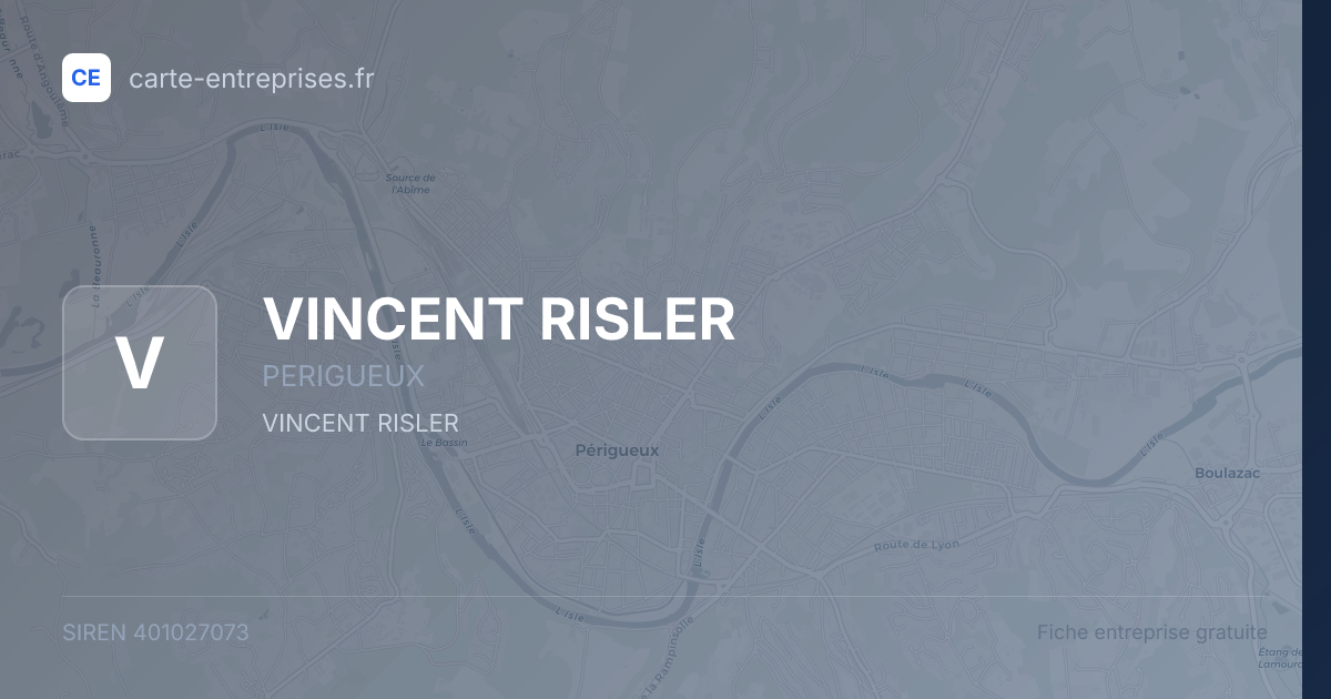 VINCENT RISLER — 401027073 — fiche entreprise