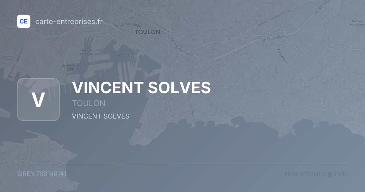 VINCENT SOLVES — 783148141 — fiche entreprise