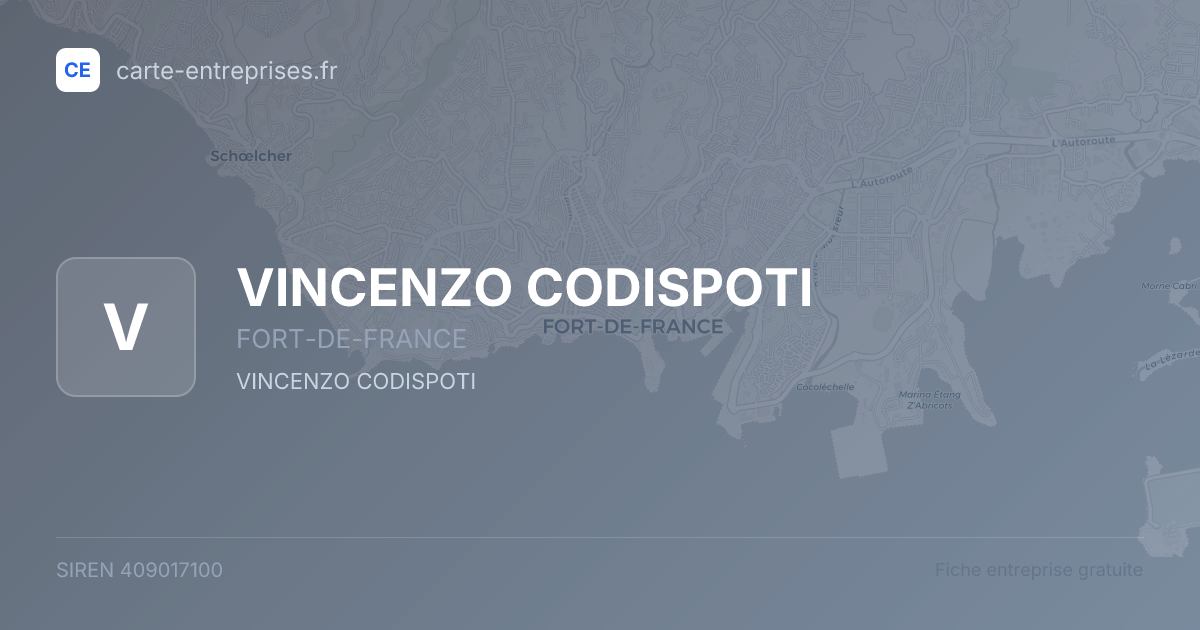 VINCENZO CODISPOTI — 409017100 — fiche entreprise