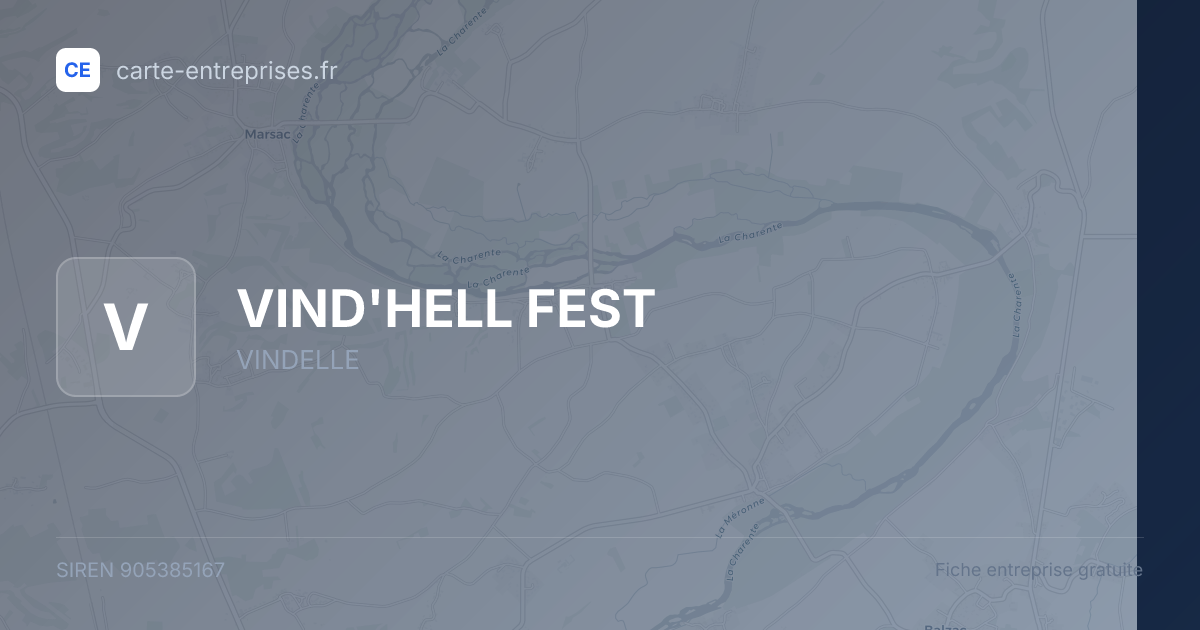 VIND'HELL FEST — 905385167 — fiche entreprise