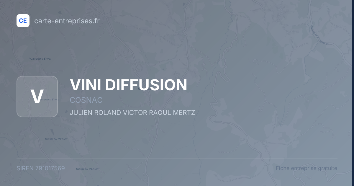 VINI DIFFUSION — 791017569 — fiche entreprise