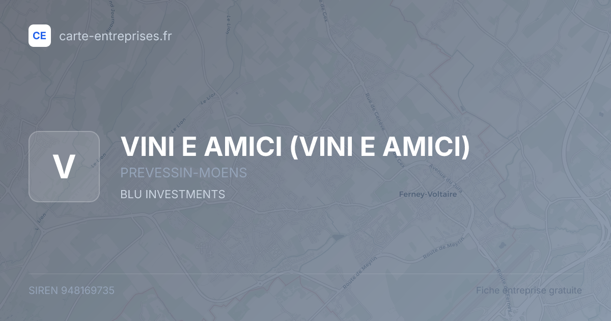 VINI E AMICI — 948169735 — fiche entreprise