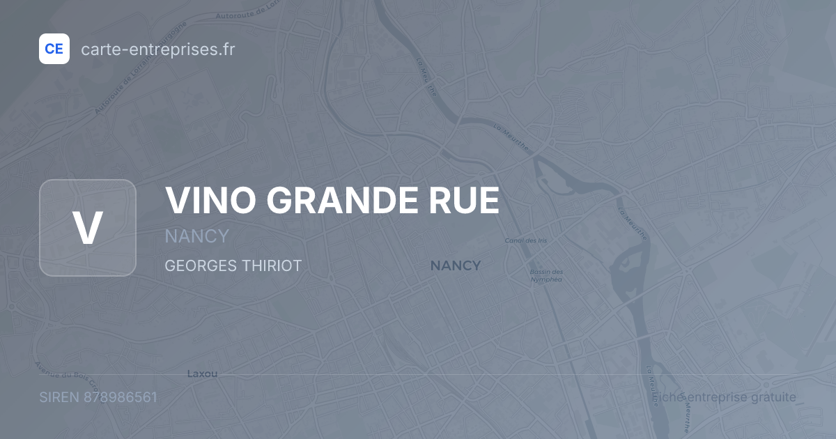 VINO GRANDE RUE — 878986561 — fiche entreprise