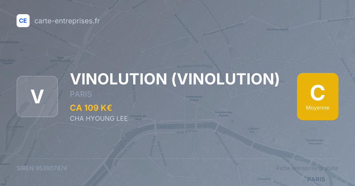 VINOLUTION — 953907474 — fiche entreprise