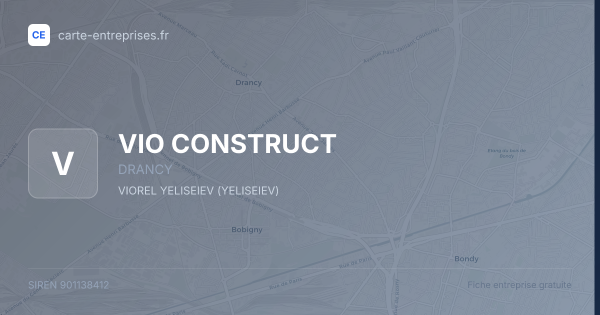 VIO CONSTRUCT — 901138412 — fiche entreprise
