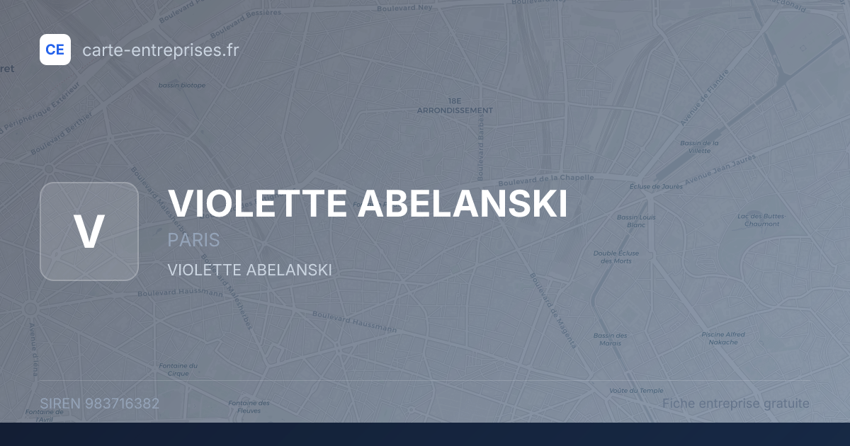 VIOLETTE ABELANSKI — 983716382 — fiche entreprise