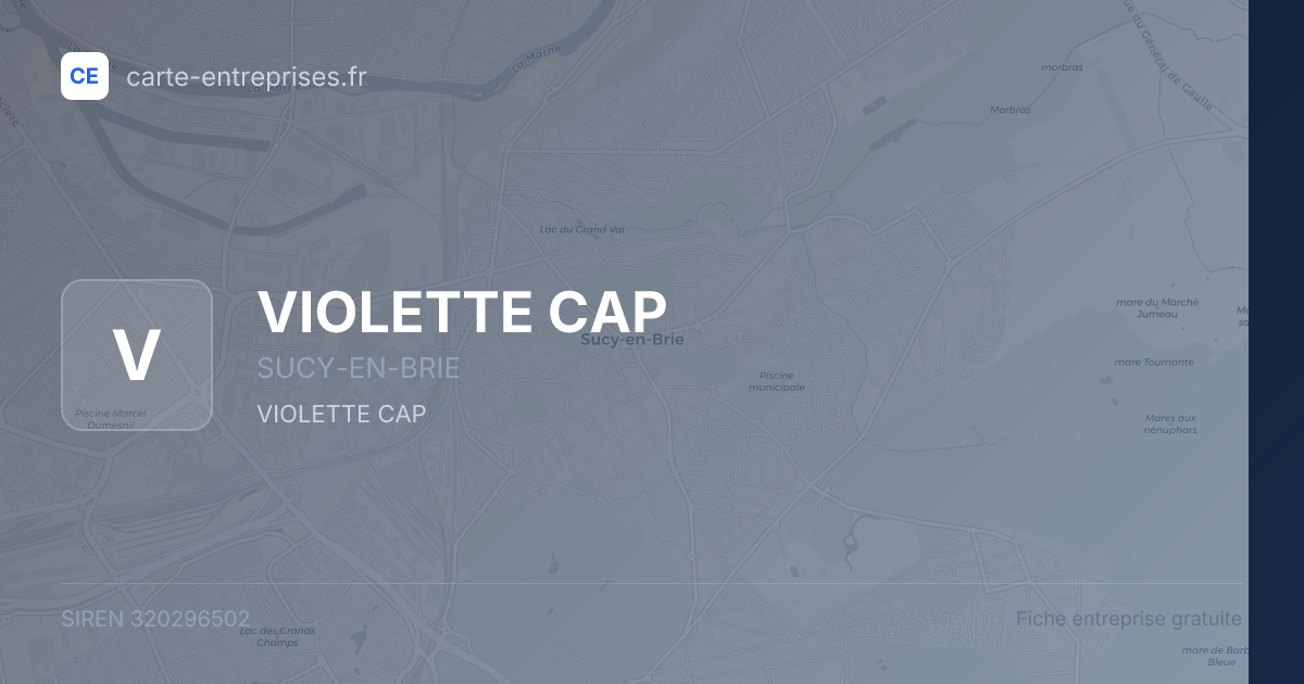 VIOLETTE CAP — 320296502 — fiche entreprise