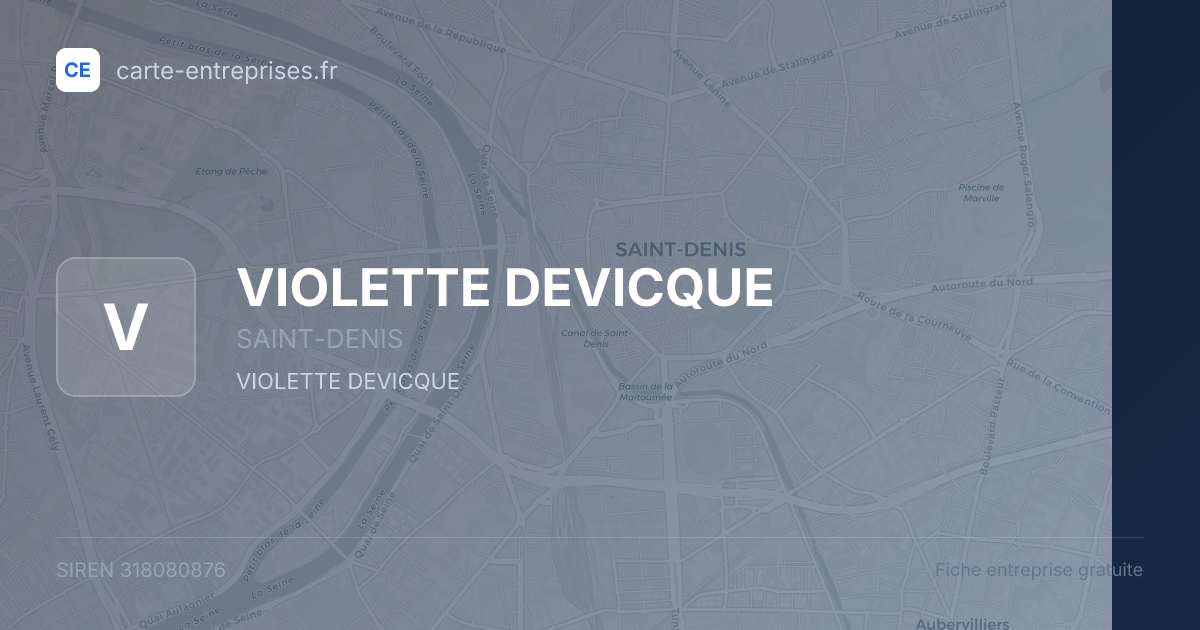VIOLETTE DEVICQUE — 318080876 — fiche entreprise