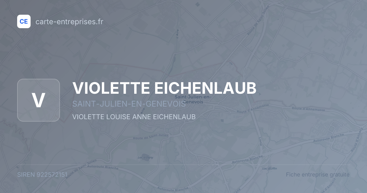 VIOLETTE EICHENLAUB — 922572151 — fiche entreprise