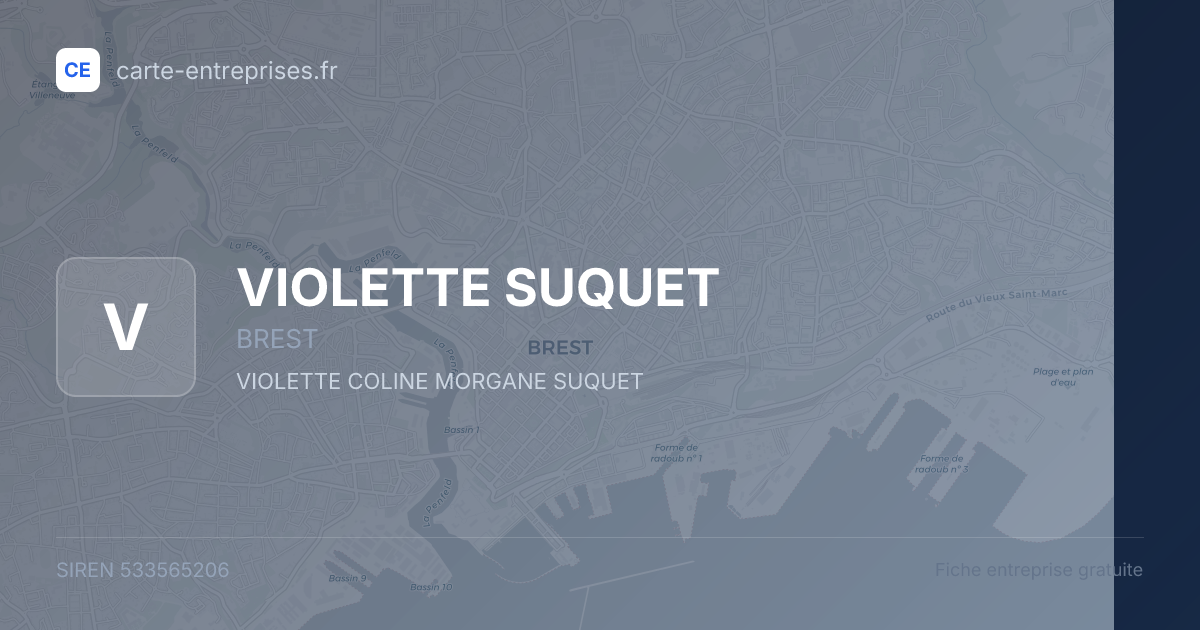 VIOLETTE SUQUET — 533565206 — fiche entreprise