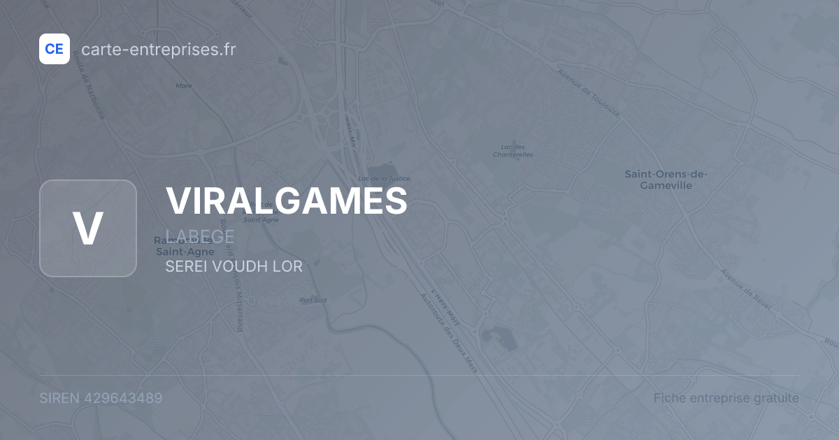 VIRALGAMES — 429643489 — fiche entreprise