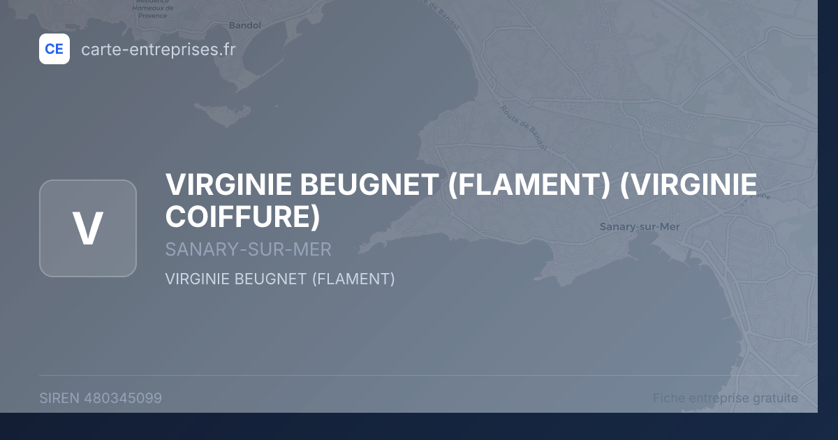 VIRGINIE BEUGNET (FLAMENT) (VIRGINIE COIFFURE) — 480345099 — fiche entreprise