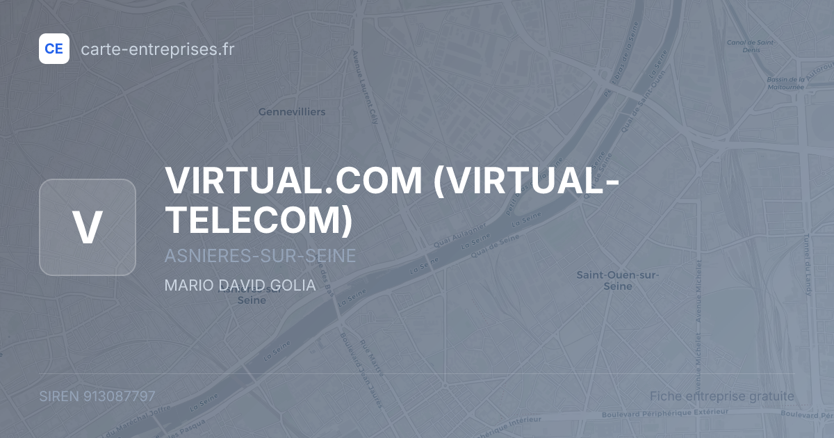 VIRTUAL.COM (VIRTUAL-TELECOM) — 913087797 — fiche entreprise