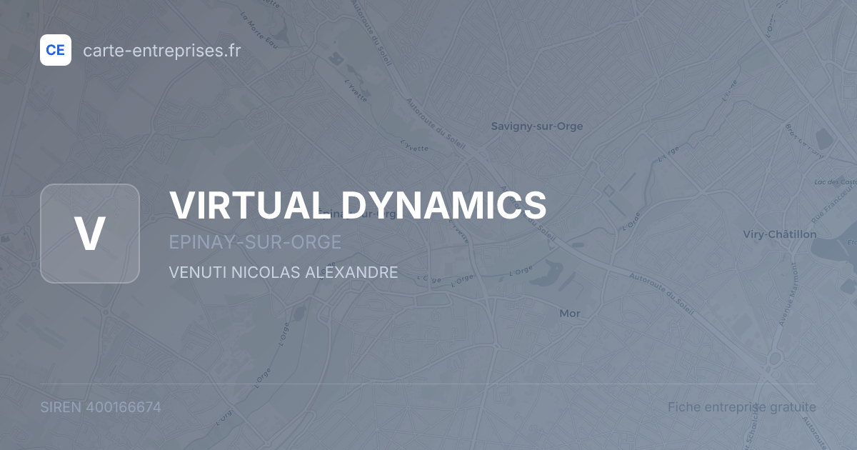VIRTUAL DYNAMICS — 400166674 — fiche entreprise
