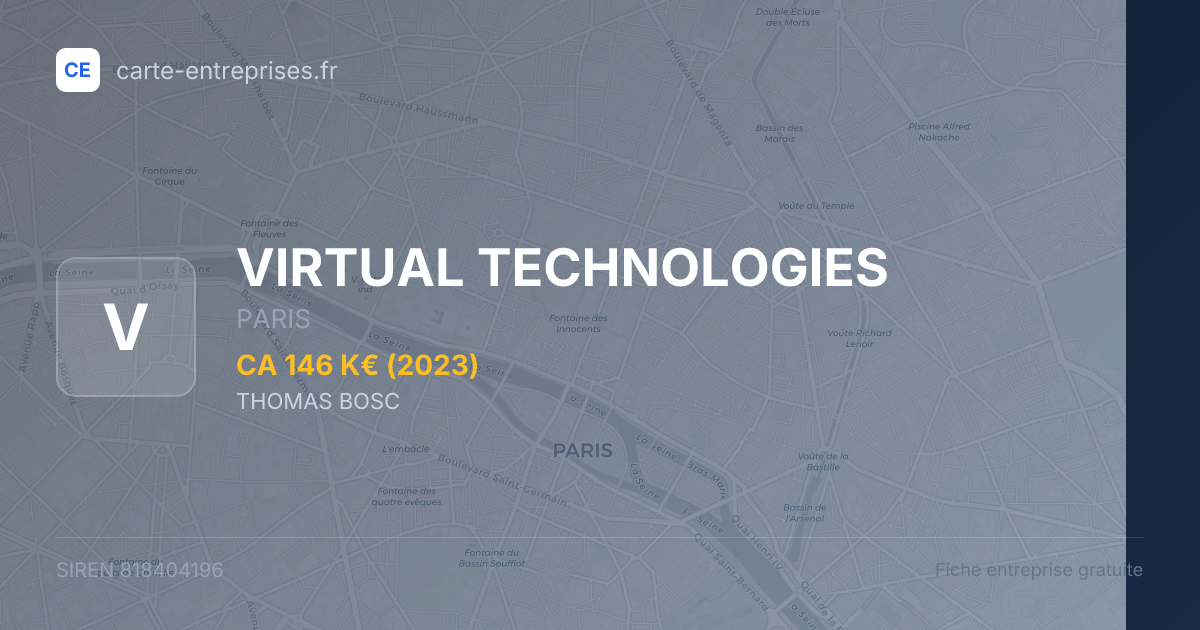 VIRTUAL TECHNOLOGIES — 818404196 — fiche entreprise