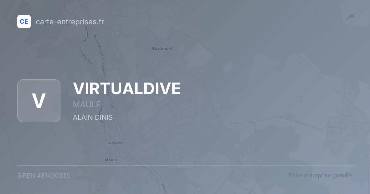 VIRTUALDIVE — 481460335 — fiche entreprise