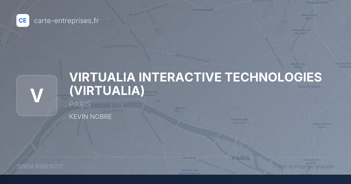 VIRTUALIA INTERACTIVE TECHNOLOGIES (VIRTUALIA) — 918615717 — fiche entreprise
