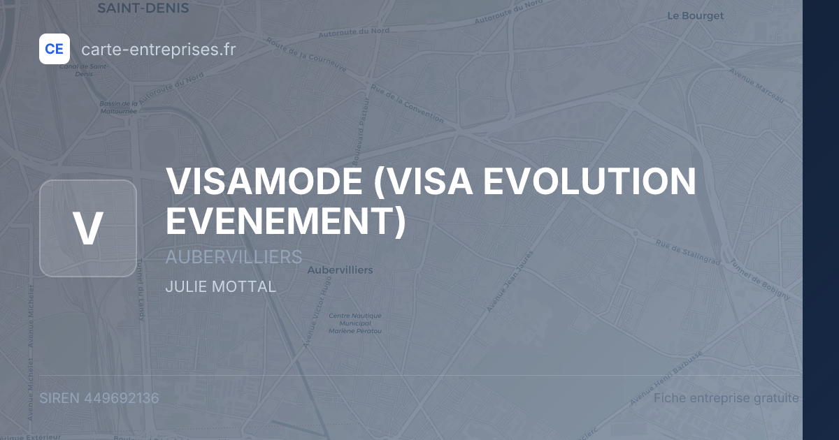 VISAMODE (VISA EVOLUTION EVENEMENT) — 449692136 — fiche entreprise