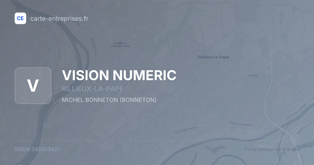 VISION NUMERIC — 345009427 — fiche entreprise