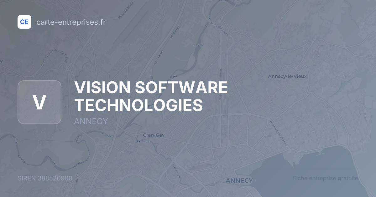 VISION SOFTWARE TECHNOLOGIES — 388520900 — fiche entreprise