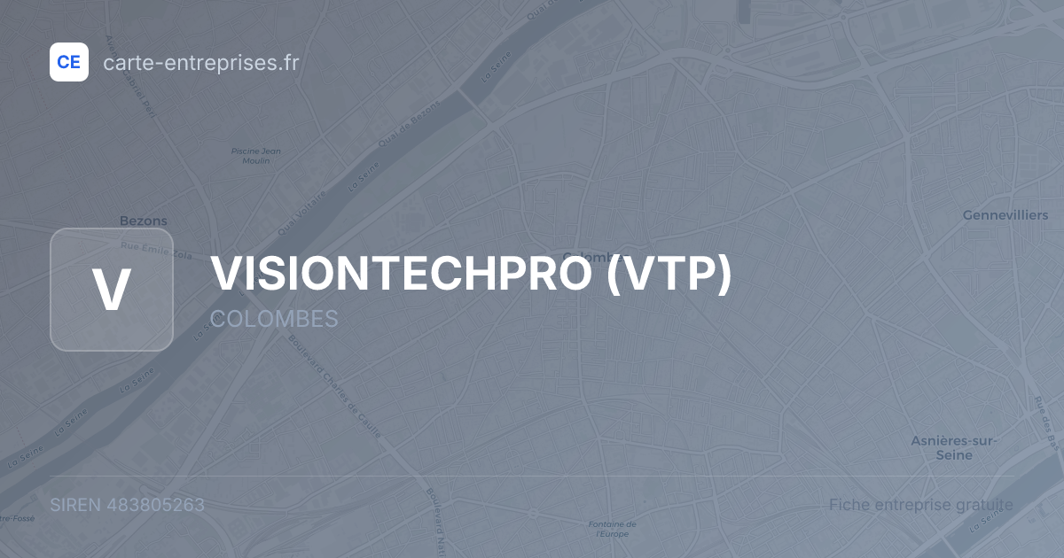 VISIONTECHPRO (VTP) — 483805263 — fiche entreprise