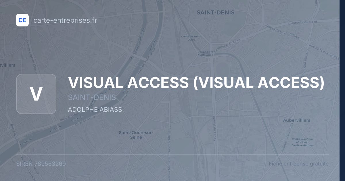 VISUAL ACCESS — 789563269 — fiche entreprise