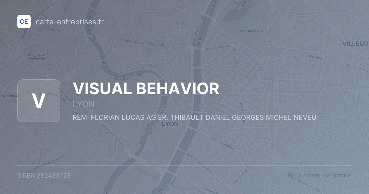 VISUAL BEHAVIOR — 882498728 — fiche entreprise