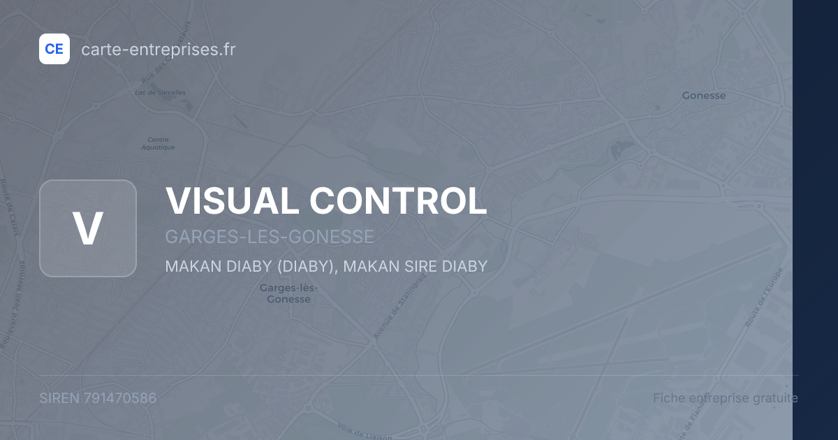 VISUAL CONTROL — 791470586 — fiche entreprise
