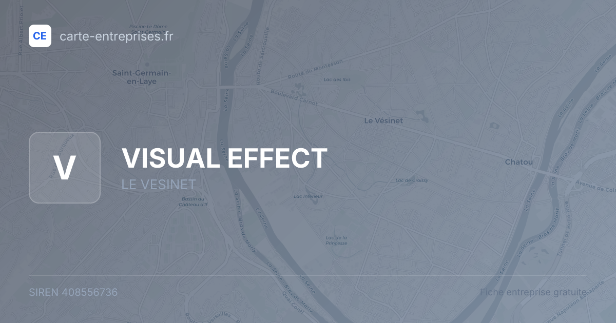 VISUAL EFFECT — 408556736 — fiche entreprise