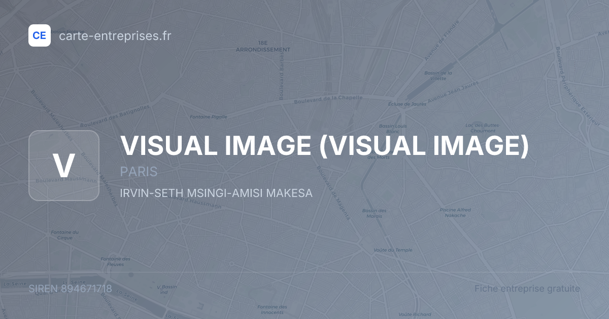 VISUAL IMAGE — 894671718 — fiche entreprise