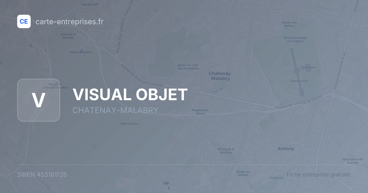 VISUAL OBJET — 453161135 — fiche entreprise