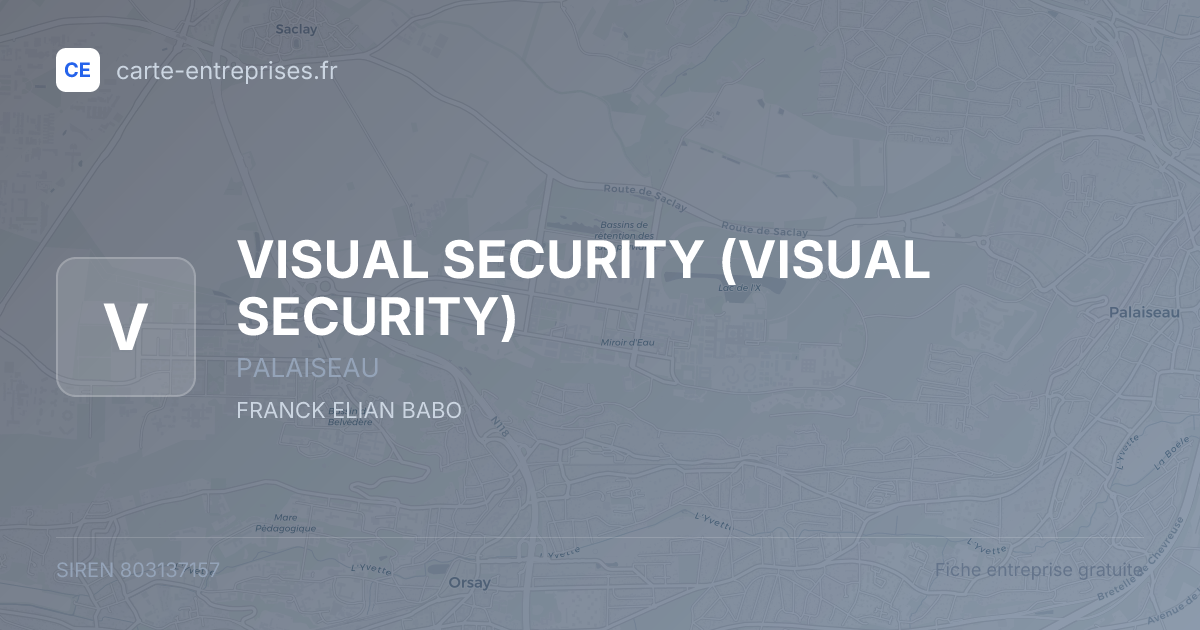 VISUAL  SECURITY (VISUAL SECURITY) — 803137157 — fiche entreprise